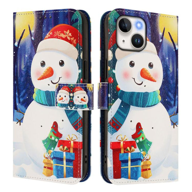 Christmas Series Buckle Leather Phone Case with Hand Strap, For iPhone 13 mini, For iPhone 12 Pro / 12, For iPhone 12 Pro Max, For iPhone 12 mini