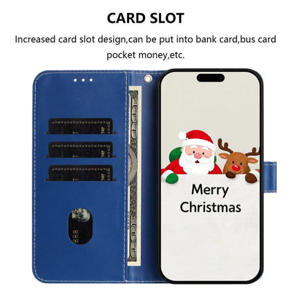 Christmas Series Buckle Leather Phone Case with Hand Strap, For iPhone 14 Pro Max, For iPhone SE 2022 / SE 2020 / 8 / 7, For iPhone 13 Pro Max, For iPhone 13 Pro