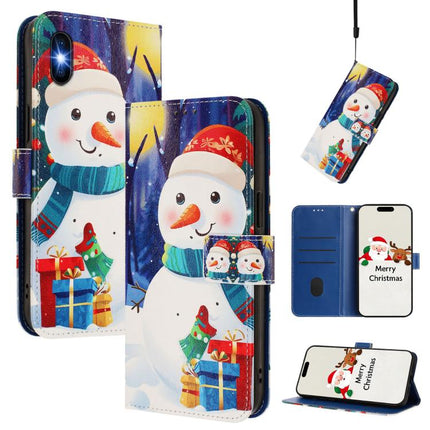 Christmas Series Buckle Leather Phone Case with Hand Strap, For iPhone 11 Pro Max, For iPhone 11, For iPhone 11 Pro, For iPhone XS / X