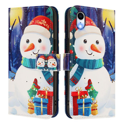 Christmas Series Buckle Leather Phone Case with Hand Strap, For iPhone XR, For iPhone XS Max, For iPhone 8 Plus / 7 Plus