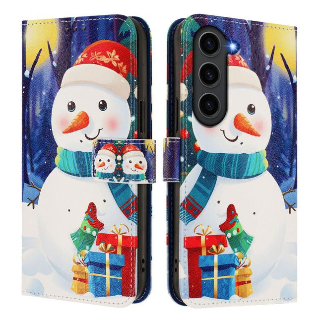Christmas Series Buckle Leather Phone Case with Hand Strap, For Samsung Galaxy S23 5G, For Samsung Galaxy Xcover6 Pro, For Samsung Galaxy S22 Ultra 5G, For Samsung Galaxy S22+ 5G