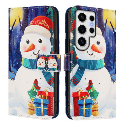 Christmas Series Buckle Leather Phone Case with Hand Strap, For Samsung Galaxy S24 Ultra 5G, For Samsung Galaxy S23 FE 5G, For Samsung Galaxy S23 Ultra 5G, For Samsung Galaxy S23+ 5G