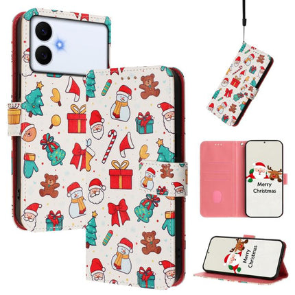 Christmas Series Buckle Leather Phone Case with Hand Strap, For Samsung Galaxy S26+ 5G, For Samsung Galaxy S26 Edge 5G, For Samsung Galaxy S26 Ultra 5G, For Samsung Galaxy S26 Pro 5G