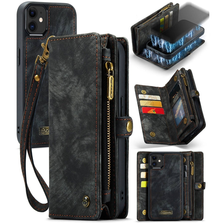 CaseMe-008 Detachable Multifunctional Horizontal Flip Leather Case with Card Slot & Holder & Zipper Wallet & Photo Frame, For iPhone 12 Pro Max, For iPhone 12 mini, For iPhone 12 / 12 Pro