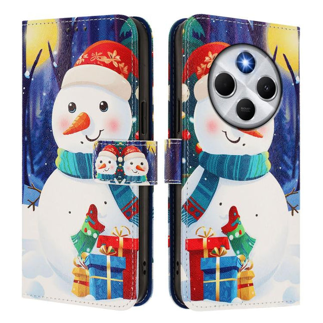 Christmas Series Buckle Leather Phone Case with Hand Strap, For Redmi 14C 4G / A4 5G / 14R 5G / A3 Pro, For Redmi K70 Ultra 5G, For Redmi A3 4G / A3x 4G, For Redmi 13C 4G / 5G / Xiaomi Poco C65 / M6