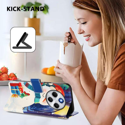 Christmas Series Buckle Leather Phone Case with Hand Strap, For Redmi 14C 4G / A4 5G / 14R 5G / A3 Pro, For Redmi K70 Ultra 5G, For Redmi A3 4G / A3x 4G, For Redmi 13C 4G / 5G / Xiaomi Poco C65 / M6