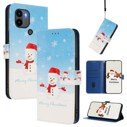 Christmas Series Buckle Leather Phone Case with Hand Strap, For Redmi Note 11 / 11S / 12S 4G Global, For Redmi A1+ 4G / A2+ 4G / Xiaomi Poco C51, For Redmi Note 11 Pro / 11 Pro+ 5G Global, For Redmi Note 12 4G Global