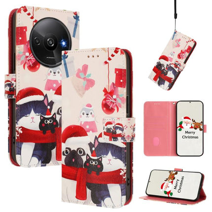 Christmas Series Buckle Leather Phone Case with Hand Strap, For Redmi 14C 4G / A4 5G / 14R 5G / A3 Pro, For Redmi K70 Ultra 5G, For Redmi A3 4G / A3x 4G, For Redmi 13C 4G / 5G / Xiaomi Poco C65 / M6