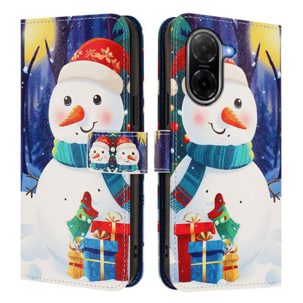 Christmas Series Buckle Leather Phone Case with Hand Strap, For Redmi A5 4G 173.3mm, For Redmi A5 4G 171.7mm / Xiaomi Poco C71, For Redmi Note 13 Pro / 14S 4G Global, For Redmi Note 14 4G 164.84mm