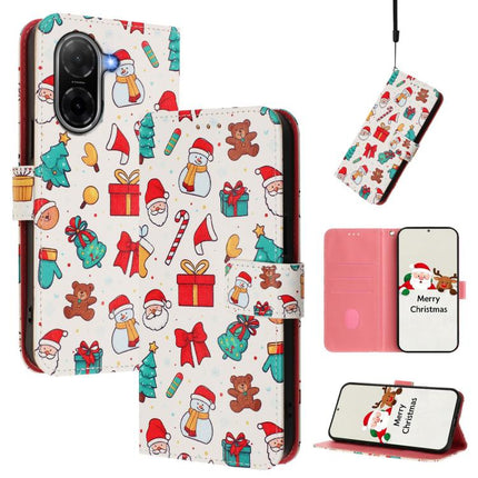 Christmas Series Buckle Leather Phone Case with Hand Strap, For Redmi A5 4G 173.3mm, For Redmi A5 4G 171.7mm / Xiaomi Poco C71, For Redmi Note 13 Pro / 14S 4G Global, For Redmi Note 14 4G 164.84mm