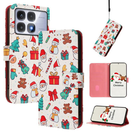 Christmas Series Buckle Leather Phone Case with Hand Strap, For Redmi 14C 4G / A4 5G / 14R 5G / A3 Pro, For Redmi K70 Ultra 5G, For Redmi A3 4G / A3x 4G, For Redmi 13C 4G / 5G / Xiaomi Poco C65 / M6