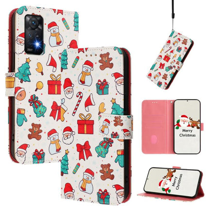 Christmas Series Buckle Leather Phone Case with Hand Strap, For Redmi Note 11 / 11S / 12S 4G Global, For Redmi A1+ 4G / A2+ 4G / Xiaomi Poco C51, For Redmi Note 11 Pro / 11 Pro+ 5G Global, For Redmi Note 12 4G Global