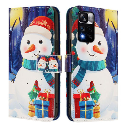 Christmas Series Buckle Leather Phone Case with Hand Strap, For Redmi Note 11 Pro+ 5G EU, For Redmi Note 11S / Xiaomi Poco M4 Pro 5G, For Redmi 10A / 9C