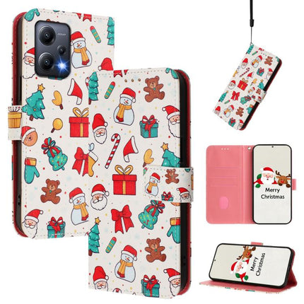Christmas Series Buckle Leather Phone Case with Hand Strap, For Redmi A1 4G / A2 4G, For Redmi Note 12 Pro+ 5G Global, For Redmi Note 12 5G Global / Xiaomi Poco X5, For Redmi 10 5G / Note 11E 5G