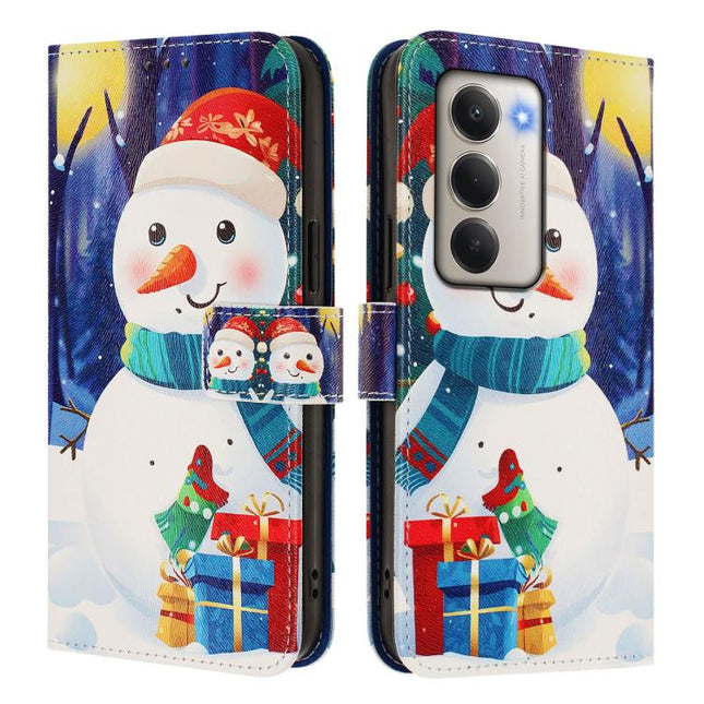 Christmas Series Buckle Leather Phone Case with Hand Strap, For Redmi 15 5G / 4G EU 171mm, For Redmi 15C 5G / 4G Global 171mm / Poco C85 4G, For Redmi 15 5G Global / 15 4G SEA 169.5mm, For Redmi 13x / 13 4G / 5G / Xiaomi Poco M6 4G