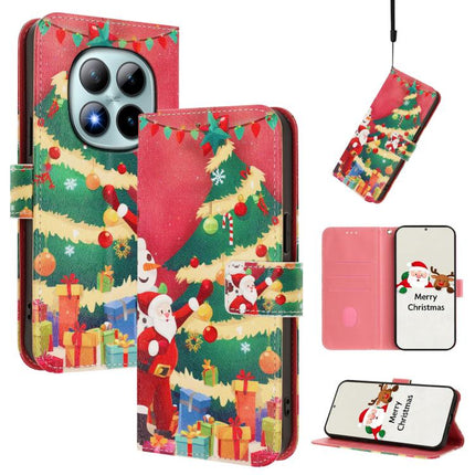 Christmas Series Buckle Leather Phone Case with Hand Strap, For Redmi Note 15 Pro+ 5G Global 163.3mm, For Redmi Note 15 5G Global 164mm, For Redmi 15C 5G / 4G EU 173mm / Poco C85 5G, For Xiaomi Poco M7 4G 169mm