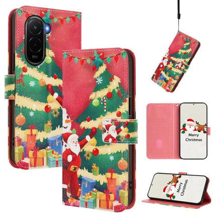 Christmas Series Buckle Leather Phone Case with Hand Strap, For Redmi Note 15 Pro+ 5G Global 163.3mm, For Redmi Note 15 5G Global 164mm, For Redmi 15C 5G / 4G EU 173mm / Poco C85 5G, For Xiaomi Poco M7 4G 169mm