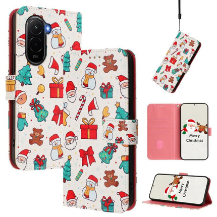Christmas Series Buckle Leather Phone Case with Hand Strap, For Redmi Note 15 Pro+ 5G Global 163.3mm, For Redmi Note 15 5G Global 164mm, For Redmi 15C 5G / 4G EU 173mm / Poco C85 5G, For Xiaomi Poco M7 4G 169mm