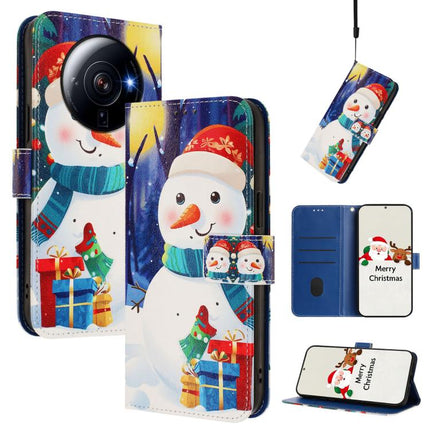 Christmas Series Buckle Leather Phone Case with Hand Strap, For Xiaomi 13 Pro 5G, For Xiaomi 13 5G, For Xiaomi 12T / 12T Pro / Redmi K50 Ultra, For Xiaomi 12S Ultra