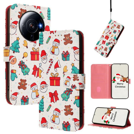 Christmas Series Buckle Leather Phone Case with Hand Strap, For Xiaomi 13 Pro 5G, For Xiaomi 13 5G, For Xiaomi 12T / 12T Pro / Redmi K50 Ultra, For Xiaomi 12S Ultra