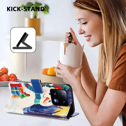 Christmas Series Buckle Leather Phone Case with Hand Strap, For Xiaomi 13 Pro 5G, For Xiaomi 13 5G, For Xiaomi 12T / 12T Pro / Redmi K50 Ultra, For Xiaomi 12S Ultra