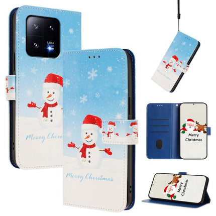 Christmas Series Buckle Leather Phone Case with Hand Strap, For Xiaomi 13 Pro 5G, For Xiaomi 13 5G, For Xiaomi 12T / 12T Pro / Redmi K50 Ultra, For Xiaomi 12S Ultra