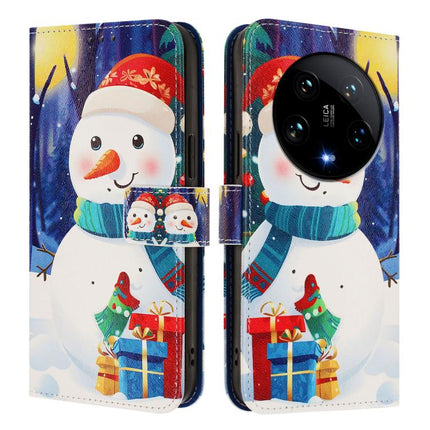 Christmas Series Buckle Leather Phone Case with Hand Strap, For Xiaomi 14 Ultra 5G, For Xiaomi 14 Pro 5G, For Xiaomi 14 5G, For Xiaomi 13T / 13T Pro / Redmi K60 Ultra 5G