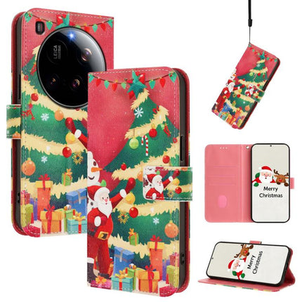 Christmas Series Buckle Leather Phone Case with Hand Strap, For Xiaomi Poco F7 Ultra / Redmi K80 Pro, For Xiaomi Poco F7 Pro / Redmi K80, For Xiaomi 15 Ultra, For Xiaomi Poco X7 Pro 5G / Redmi Turbo 4