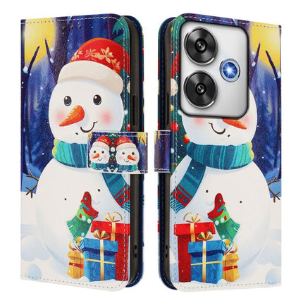 Christmas Series Buckle Leather Phone Case with Hand Strap, For Xiaomi Poco F6 5G, For Xiaomi Poco F6 Pro 5G, For Xiaomi Poco X6 Neo 5G, For Xiaomi Poco X6 Pro