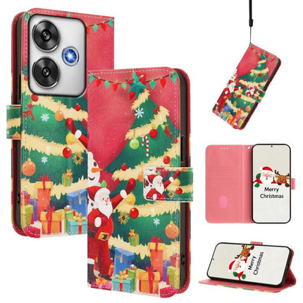 Christmas Series Buckle Leather Phone Case with Hand Strap, For Xiaomi Poco F6 5G, For Xiaomi Poco F6 Pro 5G, For Xiaomi Poco X6 Neo 5G, For Xiaomi Poco X6 Pro