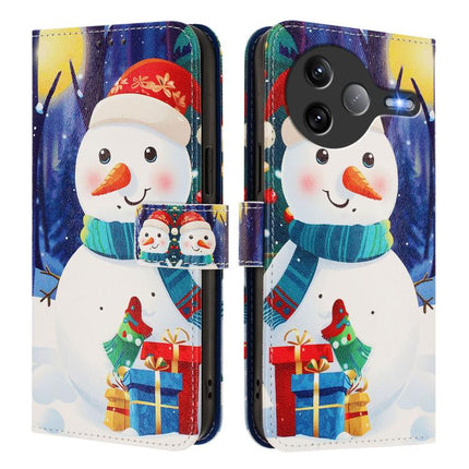 Christmas Series Buckle Leather Phone Case with Hand Strap, For Xiaomi Poco F7 Ultra / Redmi K80 Pro, For Xiaomi Poco F7 Pro / Redmi K80, For Xiaomi 15 Ultra, For Xiaomi Poco X7 Pro 5G / Redmi Turbo 4