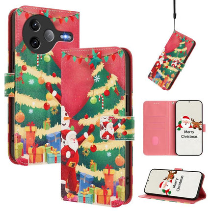 Christmas Series Buckle Leather Phone Case with Hand Strap, For Xiaomi Poco F7 Ultra / Redmi K80 Pro, For Xiaomi Poco F7 Pro / Redmi K80, For Xiaomi 15 Ultra, For Xiaomi Poco X7 Pro 5G / Redmi Turbo 4