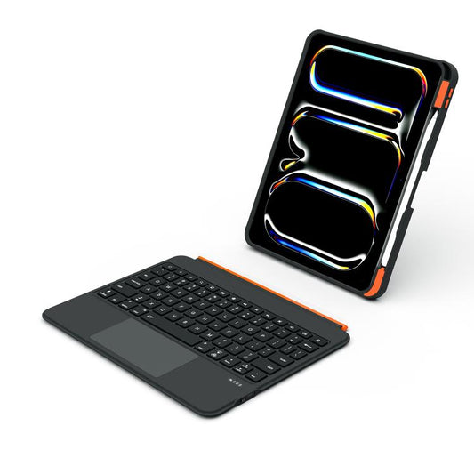 Colorful Backlight Bluetooth Keyboard Leather Tablet Case with Rotating Holder