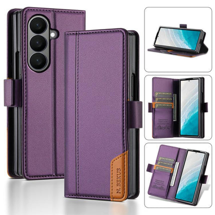 N.BEKUS P3 RFID Stitching Magnetic Flip Leather Phone Case, For Samsung Galaxy Z Flip6 / Flip7 FE, For Samsung Galaxy Z Fold7 5G, For Samsung Galaxy Z Flip7 5G, For Samsung Galaxy Z Fold6