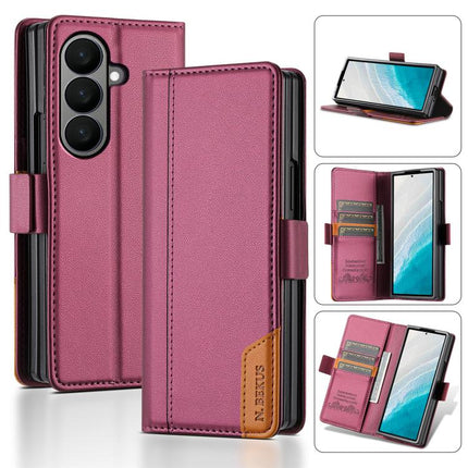 N.BEKUS P3 RFID Stitching Magnetic Flip Leather Phone Case, For Samsung Galaxy Z Flip6 / Flip7 FE, For Samsung Galaxy Z Fold7 5G, For Samsung Galaxy Z Flip7 5G, For Samsung Galaxy Z Fold6