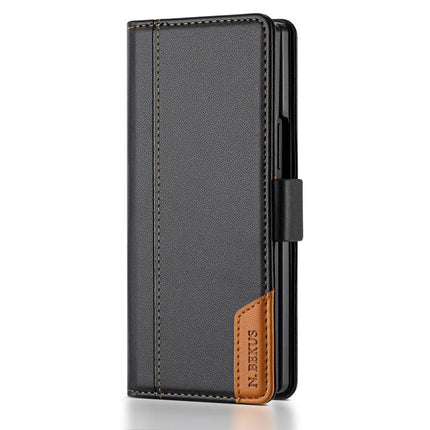 N.BEKUS P3 RFID Stitching Magnetic Flip Leather Phone Case, For Samsung Galaxy Z Fold5, For Samsung Galaxy Z Flip5, For Samsung Galaxy Z Fold4, For Samsung Galaxy Z Flip4