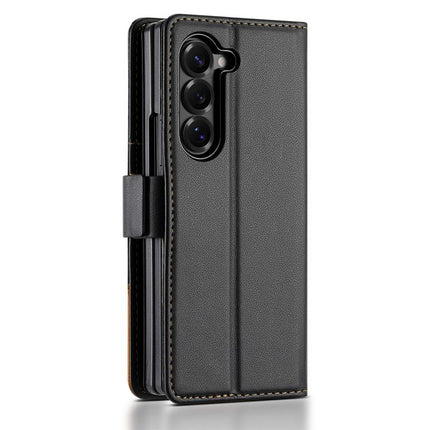 N.BEKUS P3 RFID Stitching Magnetic Flip Leather Phone Case, For Samsung Galaxy Z Fold5, For Samsung Galaxy Z Flip5, For Samsung Galaxy Z Fold4, For Samsung Galaxy Z Flip4