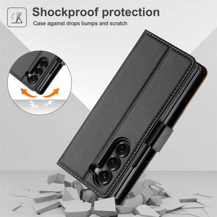 N.BEKUS P3 RFID Stitching Magnetic Flip Leather Phone Case, For Samsung Galaxy Z Fold5, For Samsung Galaxy Z Flip5, For Samsung Galaxy Z Fold4, For Samsung Galaxy Z Flip4