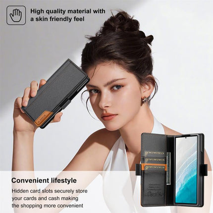 N.BEKUS P3 RFID Stitching Magnetic Flip Leather Phone Case, For Samsung Galaxy Z Fold5, For Samsung Galaxy Z Flip5, For Samsung Galaxy Z Fold4, For Samsung Galaxy Z Flip4