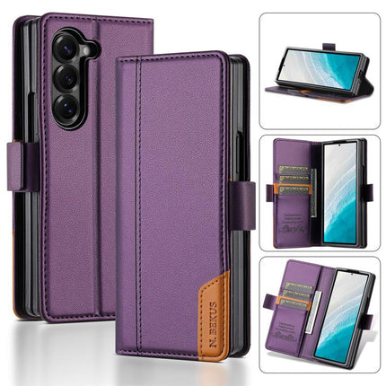 N.BEKUS P3 RFID Stitching Magnetic Flip Leather Phone Case, For Samsung Galaxy Z Fold5, For Samsung Galaxy Z Flip5, For Samsung Galaxy Z Fold4, For Samsung Galaxy Z Flip4