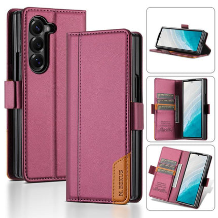 N.BEKUS P3 RFID Stitching Magnetic Flip Leather Phone Case, For Samsung Galaxy Z Fold5, For Samsung Galaxy Z Flip5, For Samsung Galaxy Z Fold4, For Samsung Galaxy Z Flip4