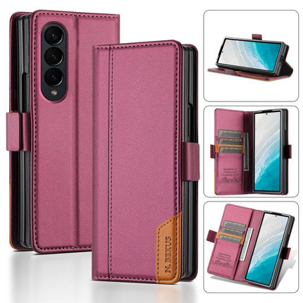 N.BEKUS P3 RFID Stitching Magnetic Flip Leather Phone Case, For Samsung Galaxy Z Flip3 5G, For Samsung Galaxy Z Fold3 5G