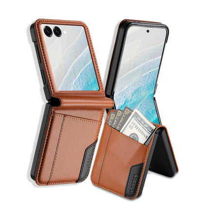 N.BEKUS P3 RFID Stitching Magnetic Flip Leather Phone Case, For Samsung Galaxy Z Flip6 / Flip7 FE, For Samsung Galaxy Z Fold7 5G, For Samsung Galaxy Z Flip7 5G, For Samsung Galaxy Z Fold6