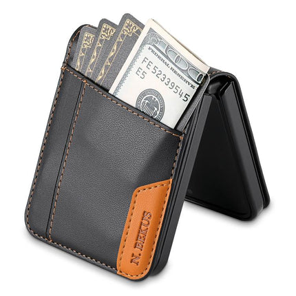 N.BEKUS P3 RFID Stitching Magnetic Flip Leather Phone Case, For Samsung Galaxy Z Flip6 / Flip7 FE, For Samsung Galaxy Z Fold7 5G, For Samsung Galaxy Z Flip7 5G, For Samsung Galaxy Z Fold6