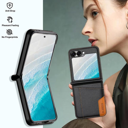 N.BEKUS P3 RFID Stitching Magnetic Flip Leather Phone Case, For Samsung Galaxy Z Flip6 / Flip7 FE, For Samsung Galaxy Z Fold7 5G, For Samsung Galaxy Z Flip7 5G, For Samsung Galaxy Z Fold6