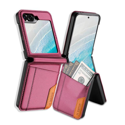 N.BEKUS P3 RFID Stitching Magnetic Flip Leather Phone Case, For Samsung Galaxy Z Fold5, For Samsung Galaxy Z Flip5, For Samsung Galaxy Z Fold4, For Samsung Galaxy Z Flip4