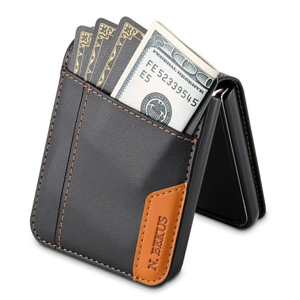 N.BEKUS P3 RFID Stitching Magnetic Flip Leather Phone Case, For Samsung Galaxy Z Flip3 5G, For Samsung Galaxy Z Fold3 5G