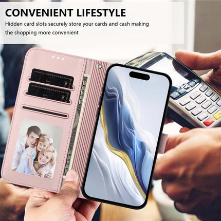 Embossed Heart Cat Leather Phone Case with Hand Strap, For iPhone 14 / 13, For iPhone 14 Pro