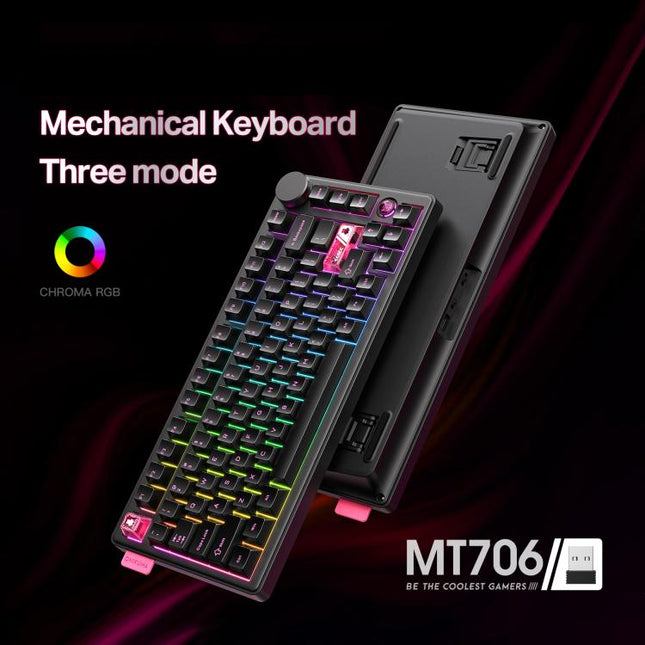 ONIKUMA MT706 81-Keys Hot Swappable Triple Mode Mechanical Keyboard