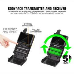 DEBRA DV-02 Wireless Lavalier Microphone TX & 2RX Outdoor Interview Live Broadcast